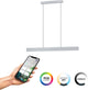 Eglo connect.z andreas-z hanglamp - 117 cm - grijs|wit - instelbaar rgb wit licht - dimbaar - zigbee