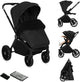 Cochecito Lionelo mika plus - ruedas todoterreno - ligero - asiento regulable - capota XXL con UPF 50+ - plegable compacto - accesorios incluidos