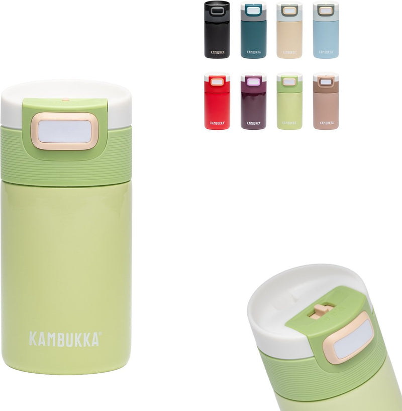 Taza termo Kambukka etna 300 ml - taza de café para llevar - fácil de limpiar - taza de café a prueba de fugas - taza de té - taza de viaje - pistacho perfecto