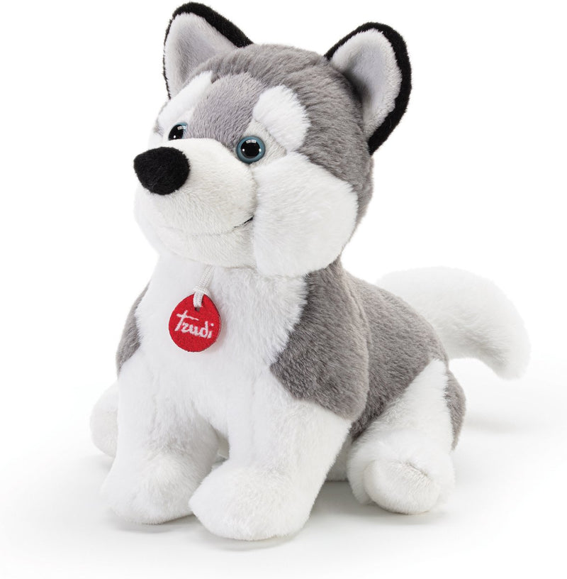 Trudi Cachorro de Peluche Perro Husky Cachorro 28 cm - Peluche de Peluche de Alta Calidad - Peluche para niños y niñas - Gris Blanco - 19x28x28 cm Talla M