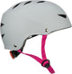 Nijdam skate helm - verstelbaar - maat s - 50-54 cm - grijs roze