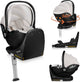 Set Lionelo moxie i-size - seggiolino auto con base ISOFIX girevole - seggiolino auto rwf dalla nascita - tessuto bambù - rotazione 360° - ganci cintura magnetici - dri-seat - poggiatesta con memory foam - 4,3 kg - traspirante lavabile