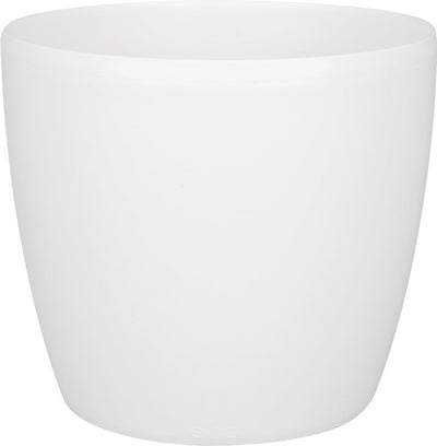 Elho brussels rond 22 - bloempot voor binnen - 100% gerecycled plastic - ø 22.3 x h 20.6 cm - wit