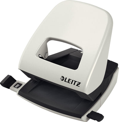 Perforatrice da tavolo in metallo Leitz nexxt - perfora fino a 30 fogli - per cartellette e raccoglitori ad anelli - grigio