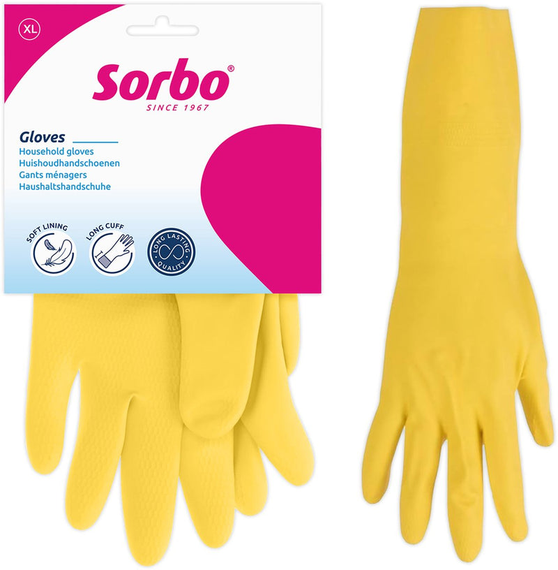 Sorbo huishoudhandschoenen xl – extra lang manchet – antislip grip – voor thuis professioneel gebruik