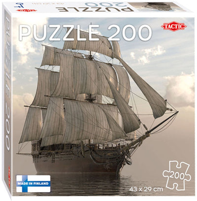 Barca a vela puzzle tattica puzzle in mare, 200 °.