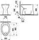 WC Plieger Bruxelles scarico piatto ao 35,5x46,5 cm bianco