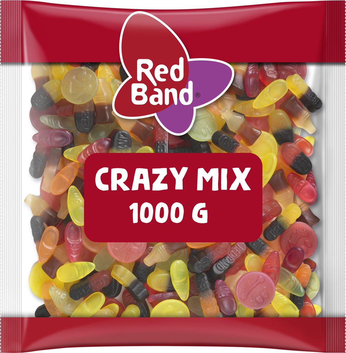 Red band crazy mix snoep - zoete mix - zak 1000g