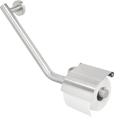 Tiger Boston - seguridad confort - asa - soporte de pared con portarrollos - izquierda - acero inoxidable cepillado