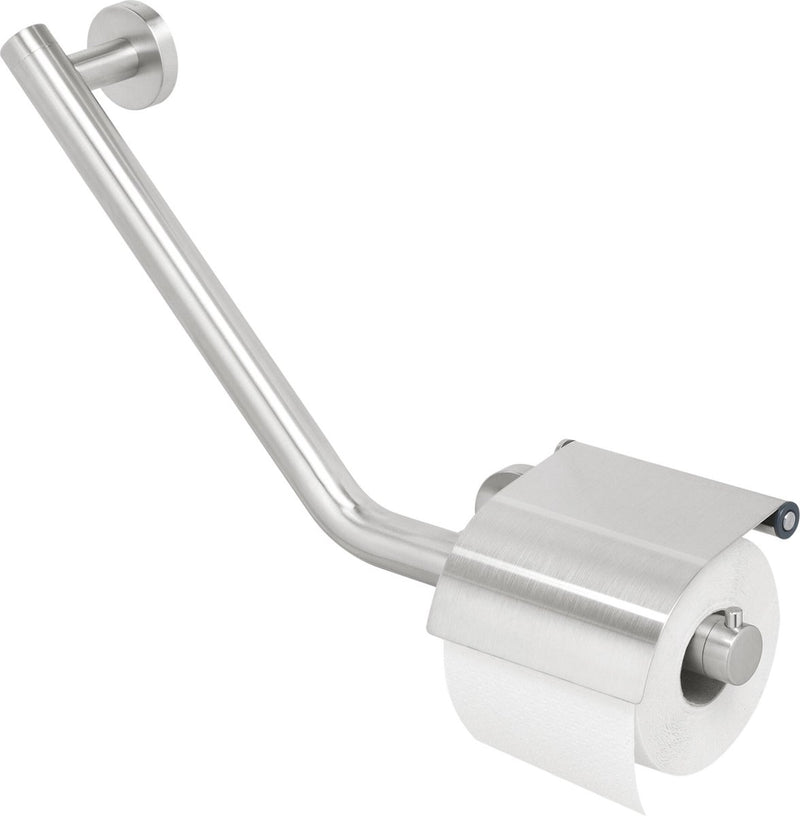 Tiger Boston - seguridad confort - asa - soporte de pared con portarrollos - izquierda - acero inoxidable cepillado