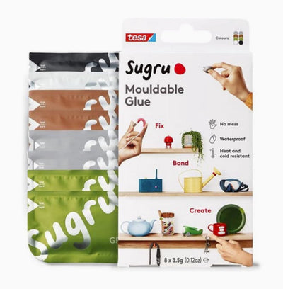 Tesa sugru – adhesivo reparador de silicona amasable (paquete de 8, multicolor)