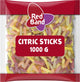 Caramelo de barritas de cítricos banda roja - sabor fruta ácida - bolsa 1000g