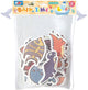 Lobbes foam badfiguren dino's zeedieren, 18st.