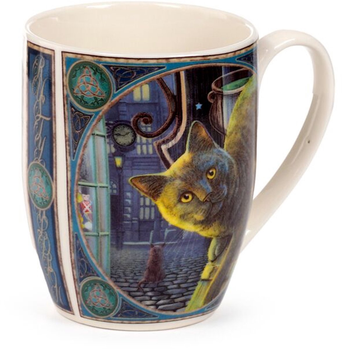 Lisa Parker Rusty Cauldron Kat Porcelana Taza