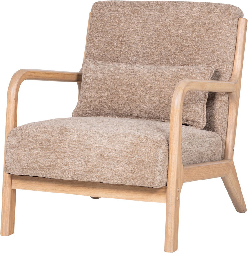 Sillón Woood Mark - chenilla - arena - 75x67x82