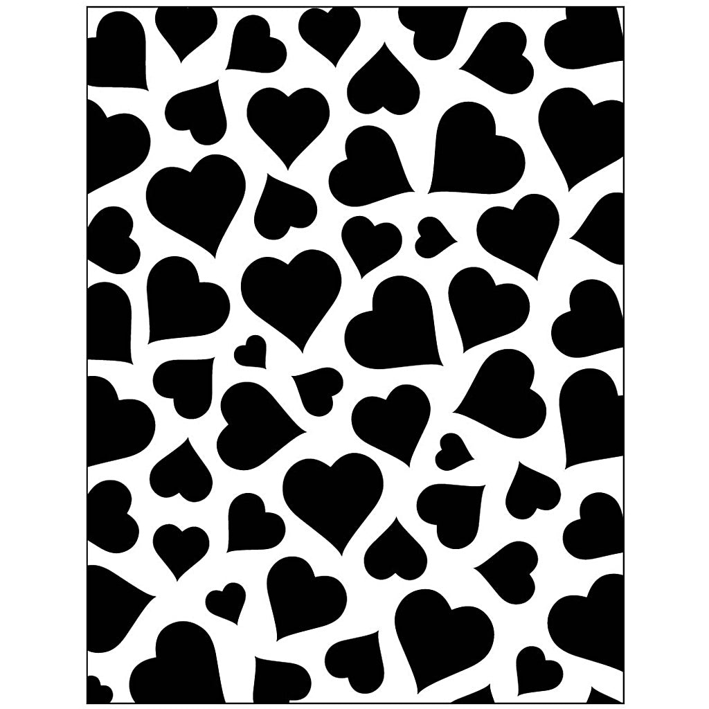 Carpeta de estampado Creativ company, corazones, medidas 11x14 cm, grosor 2 mm, 1 unidad