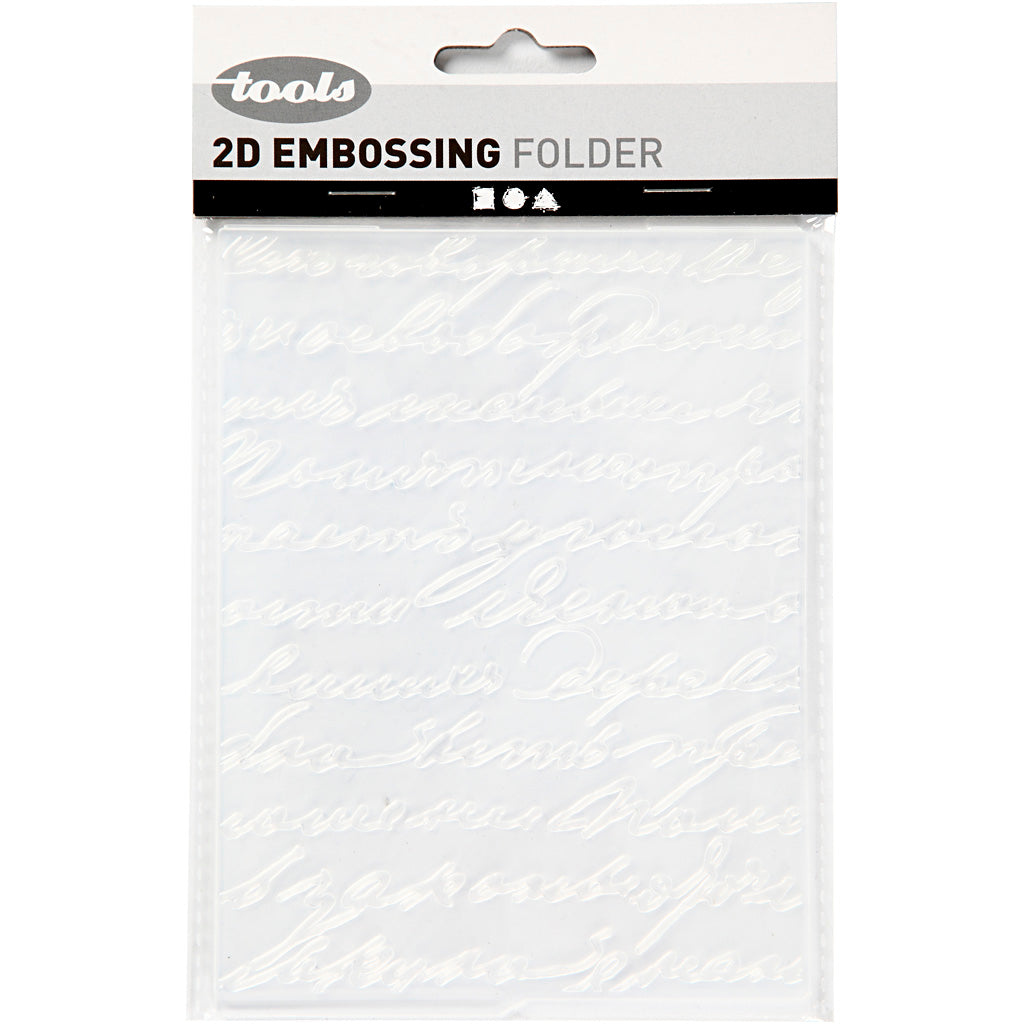 Creativ company embossing folder, words, size 11x14 cm, thickness 2 mm, 1 piece