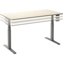 Escritorio para trabajar sentado o de pie ceha ade2plme208q9006rew roble melamina blanca, metal