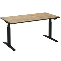 Scrivania sit-stand ceha ade2plhl128q9005ro melaminico robson-marrone, metallo