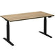 Scrivania sit-stand ceha ade2plhl128q9005ro melaminico robson-marrone, metallo