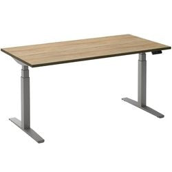 Scrivania sit-stand ceha ade2plhl148q9006ro melaminico robson-marrone, metallo