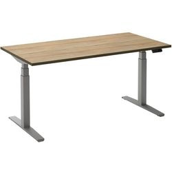 Escritorio para trabajar sentado o de pie ceha ade2plhl168q9006ro robson-melamina marrón, metal