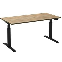 Escritorio para trabajar sentado o de pie ceha ade2plhl188q9005ro robson-melamina marrón, metal
