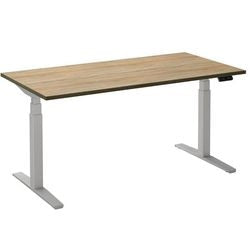 Scrivania sit-stand ceha ade2plhl189q9016ro melaminico robson-marrone, metallo