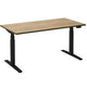 Scrivania sit-stand ceha ade2plhl208q9005ro melaminico robson-marrone, metallo