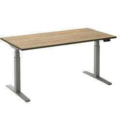 Escritorio para trabajar sentado o de pie ceha ade2plhl208q9006ro robson-melamina marrón, metal