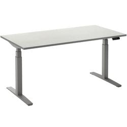 Scrivania sit-stand ceha ade2plhl128q9006w melaminico bianco, metallo