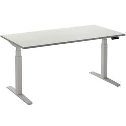 Scrivania sit-stand ceha ade2plhl128q9016w melaminico bianco, metallo