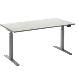 Scrivania sit-stand ceha ade2plhl188q9006w melaminico bianco, metallo