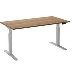Scrivania sit-stand ceha ade2plhl189q9016ret rovere melaminico tabacco, metallo
