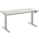 Sit-stand desk ceha ade2plhl189q9016w white melamine, metal