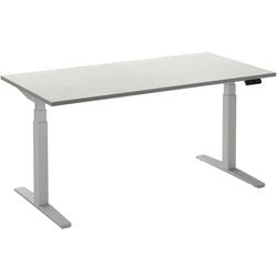 Scrivania sit-stand ceha ade2plme128q9016w melaminico bianco, metallo
