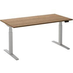 Scrivania sit-stand ceha ade2plme148q9016ret rovere melaminico tabacco, metallo