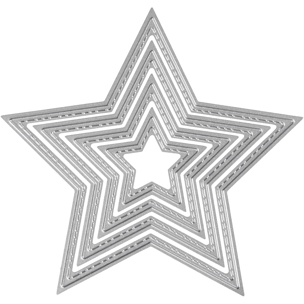 Troqueles de corte y estampado Creativ Company, estrellas, d 3,5-11,5 cm, 1 pieza