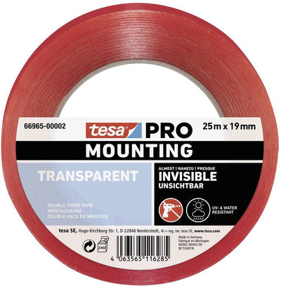 Tesa professional 1069298 - tesa montaggio pro trasparente 25m:19mm | 8 pezzi
