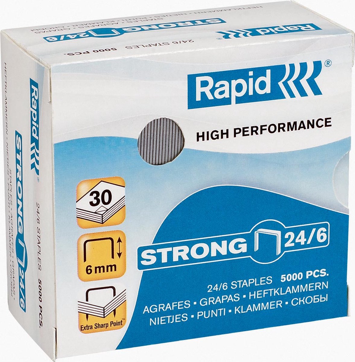 Punti rapidi 24 6 mm robustezza 5.000 pz., scatola