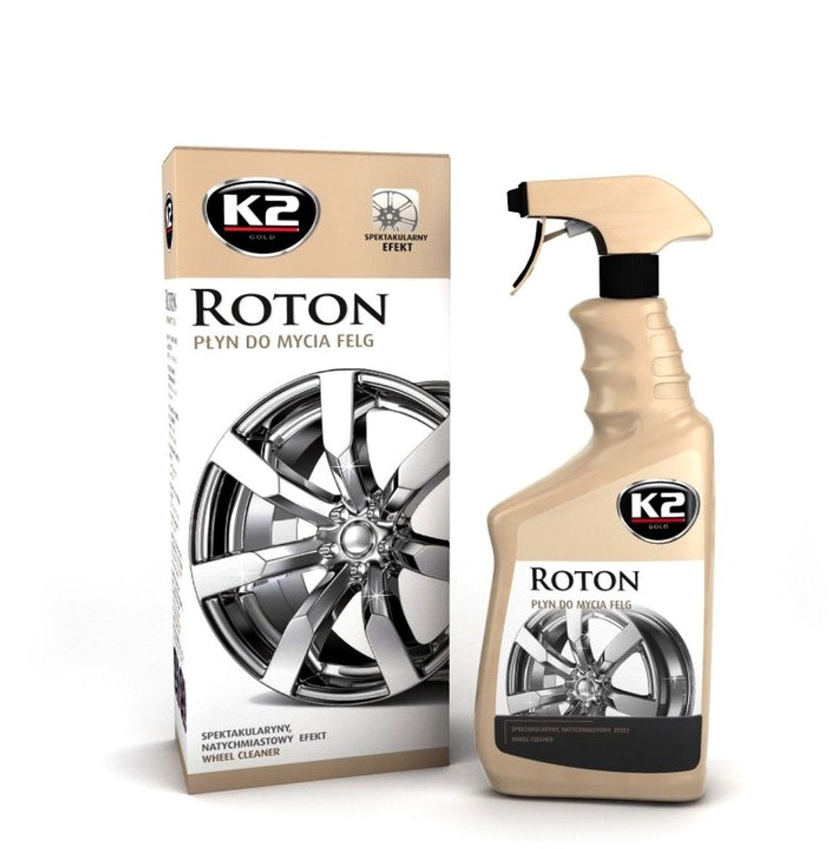 K2 roton - detergente per cerchi - 700ml - alta efficacia - sicuro per tutti i tipi di cerchioni