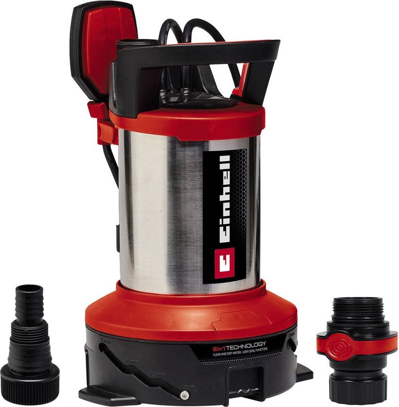 Bomba eléctrica de agua sucia Einhell ge-dp 7535 n ll eco - 750 w - 18500 l h - suciedad hasta ø35 mm - succión hasta 1 mm - ajustable para agua sucia y limpia - interruptor de flotador de ajuste continuo