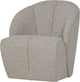Poltroncina girevole Woood mojo - bouclé - ecru melange - 75x68x77