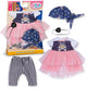 Bebé nacido traje de pirata ropa para muñeca 43cm disfraz de pirata.