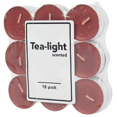 Velas de té perfumadas manzana canela 18 piezas