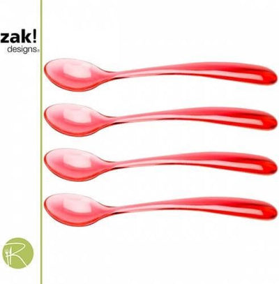 Zak!designs cucchiaini da gelato - - cucchiaini da gelato impilabili - - impilabili - set da 4 - 15 cm