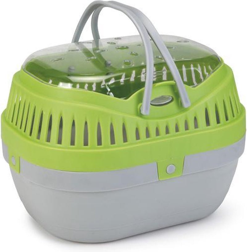 Beeztees travica - cesta de viaje - para roedores - para conejos - verde gris - 27x20 cm
