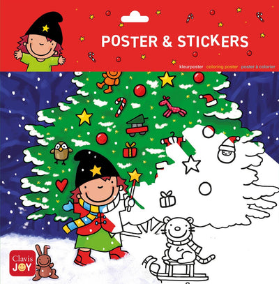 Poster da colorare Clavis Joy, la strega Mimi festeggia il Natale