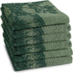 Ddddd - 6x Asciugapiatti - set da 6 pezzi - cotone - stampa vegetale - 50x55 cm - spugna - verde