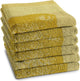 Ddddd - strofinaccio da cucina agli agrumi - set da 6 - cotone - stampa limoni - 50x55 cm - spugna - giallo